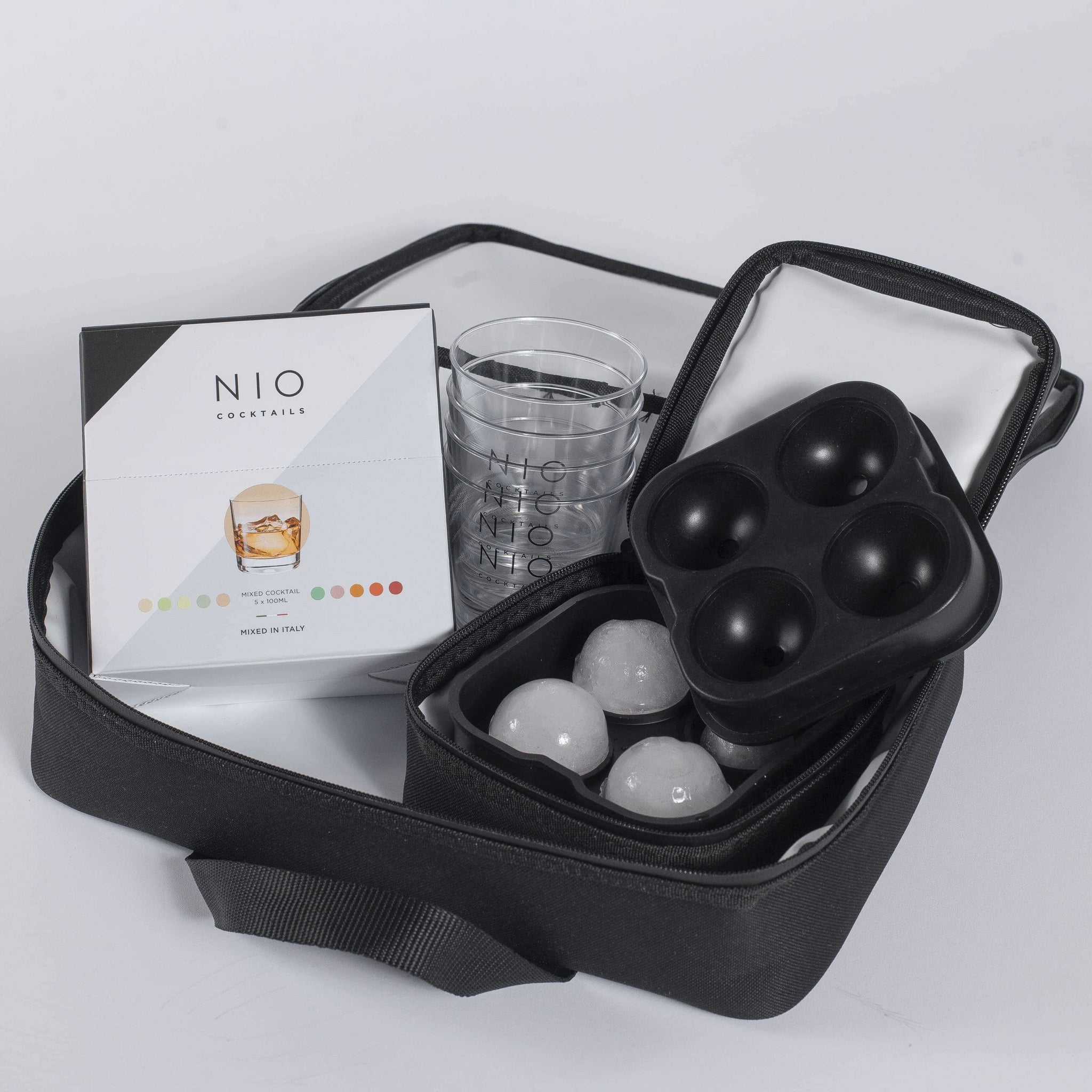 Thermo-Tasche mit Cocktail-Box und Eisform
