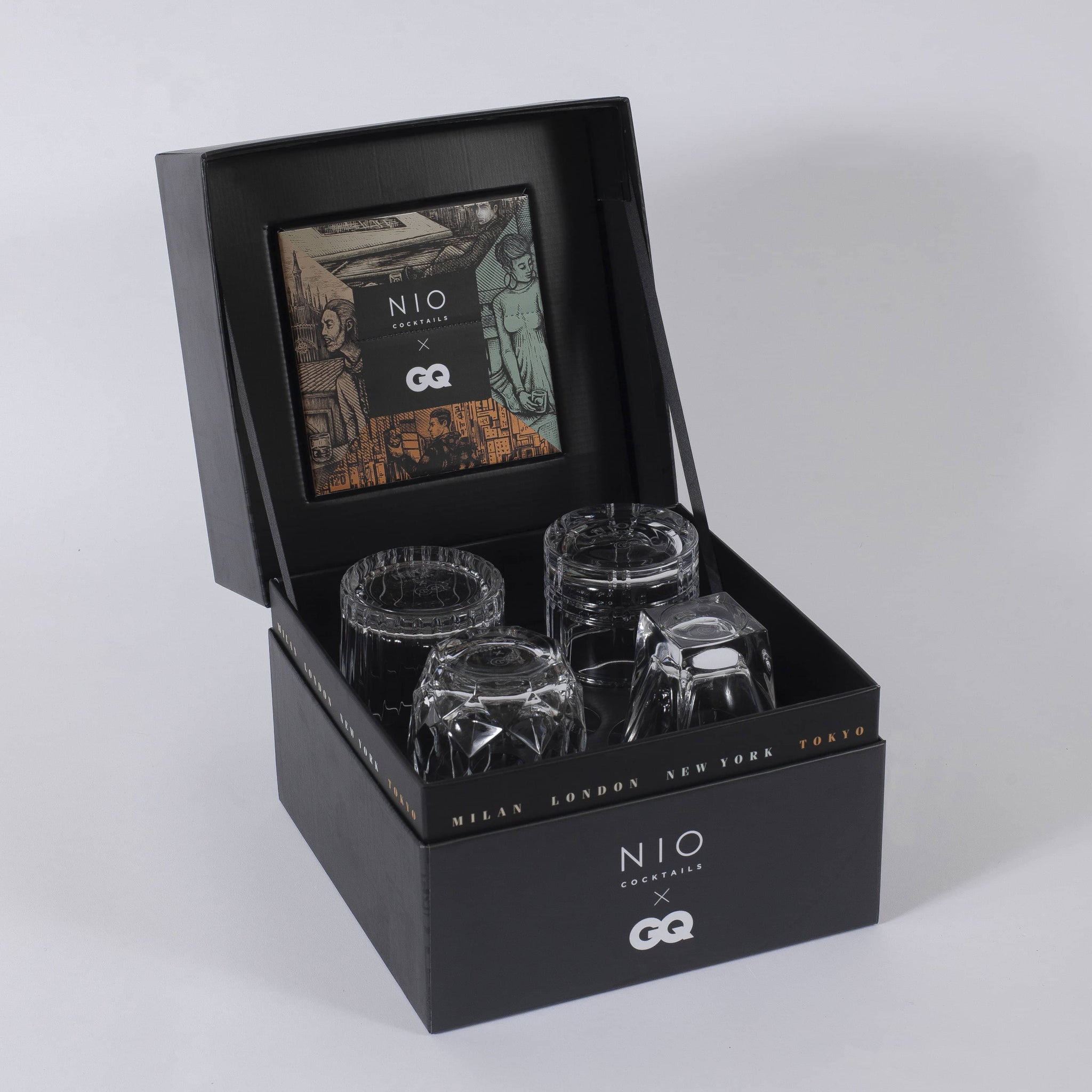 GQ Cocktail-Box mit vier Tumblern